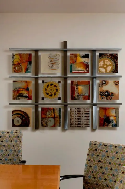 art pieces of art on a wall
