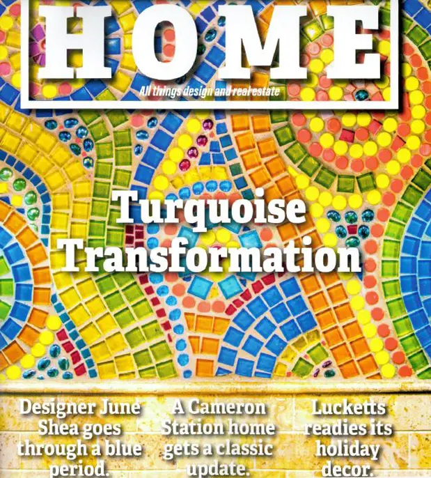a magazine cover with colorful mosaic