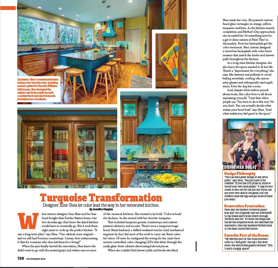 a magazine with pictures of a kitchen