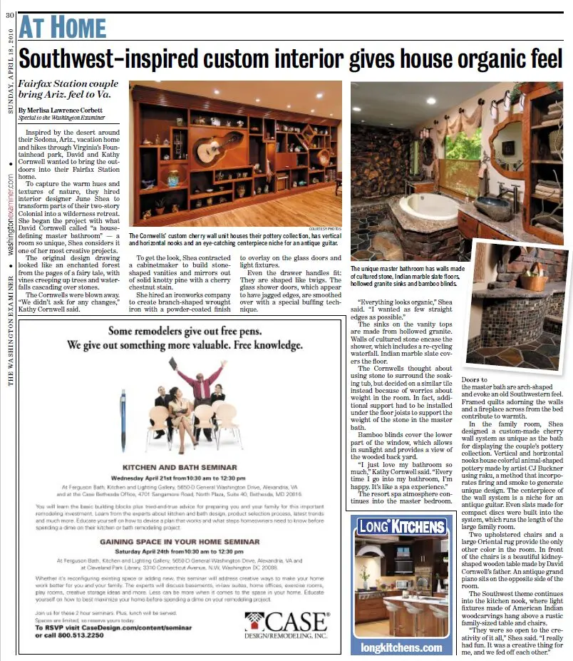 a newspaper article of a home