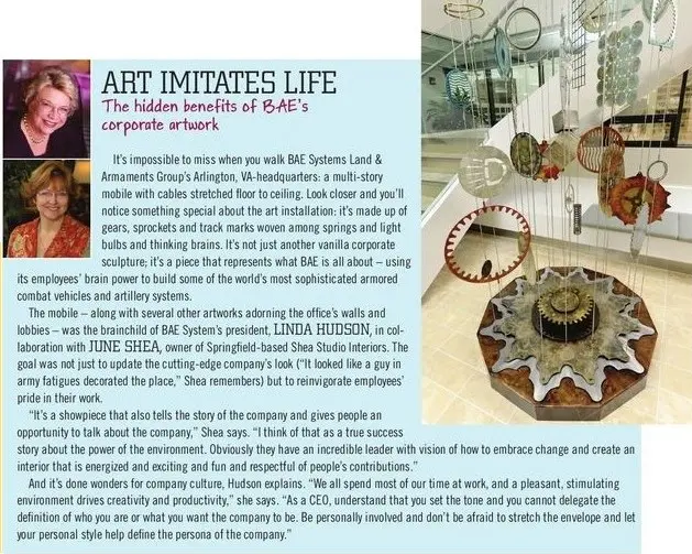 a brochure of a sculpture