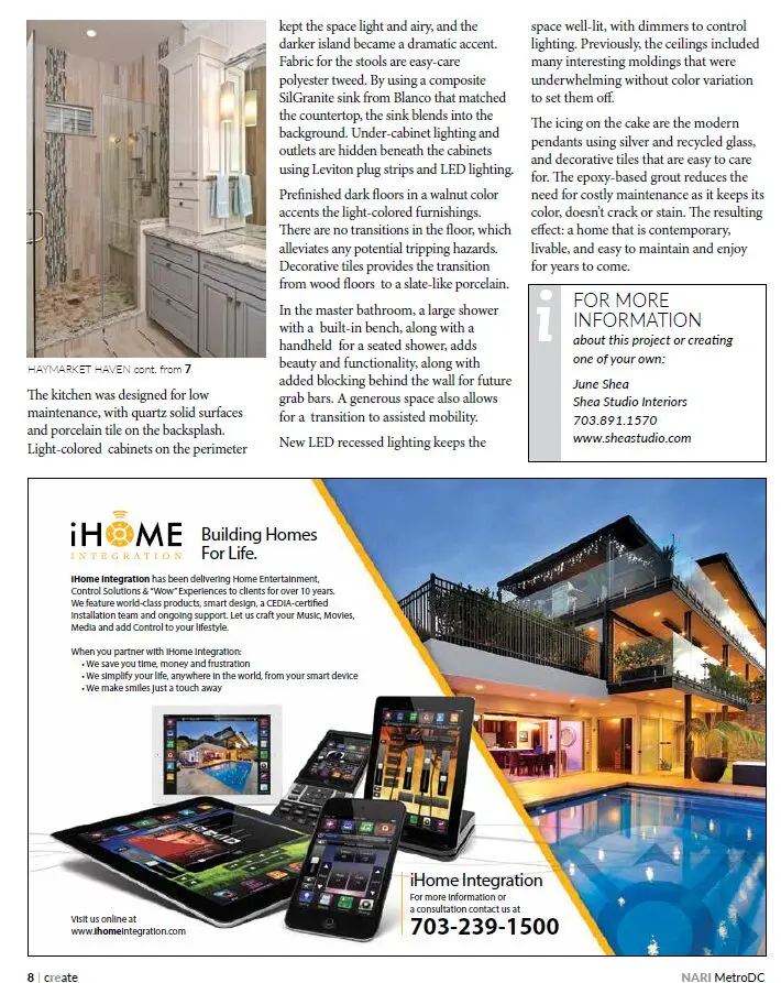 a magazine with a picture of a house and a pool