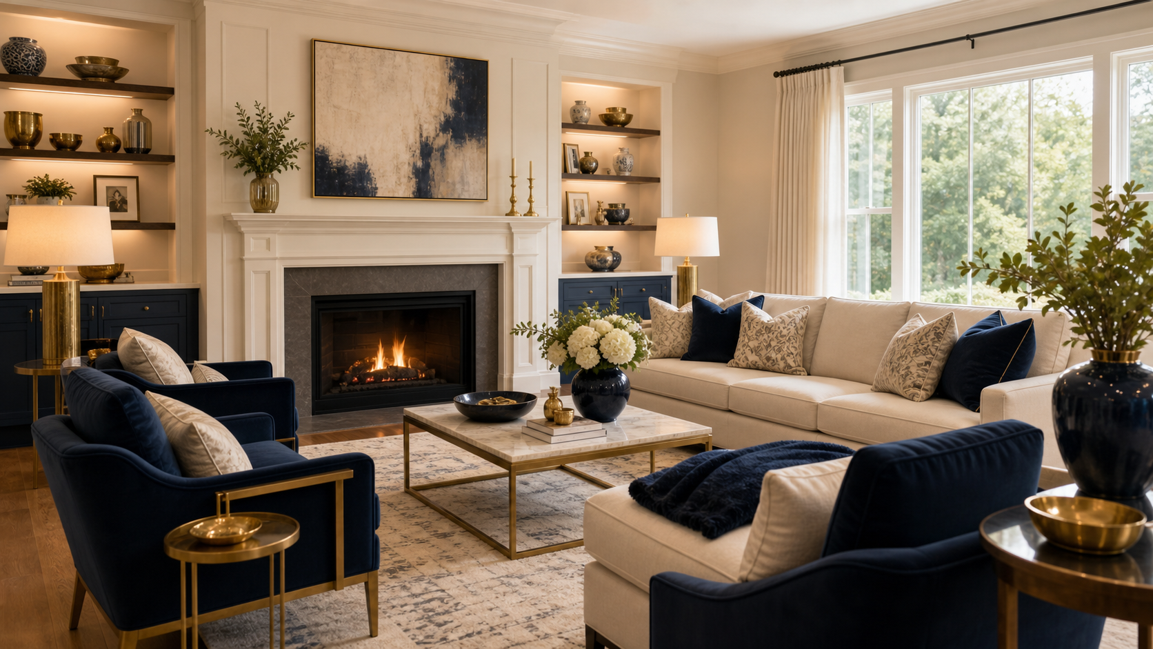 The 60-30-10 Color Rule: How To Actually Use It In A Real Room 1 | Award Winning Interior Designers Washington Dc &Amp; Northern Virginia Areas 60-30-10 color rule applied in a Northern Virginia living room