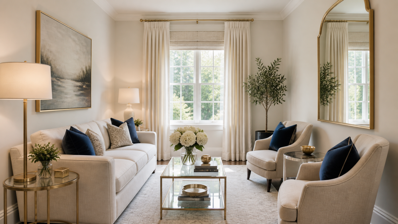 How To Make A Small Room Look Bigger: What Actually Works 1 | Award Winning Interior Designers Washington Dc &Amp; Northern Virginia Areas small living room designed to look larger in a Northern Virginia home