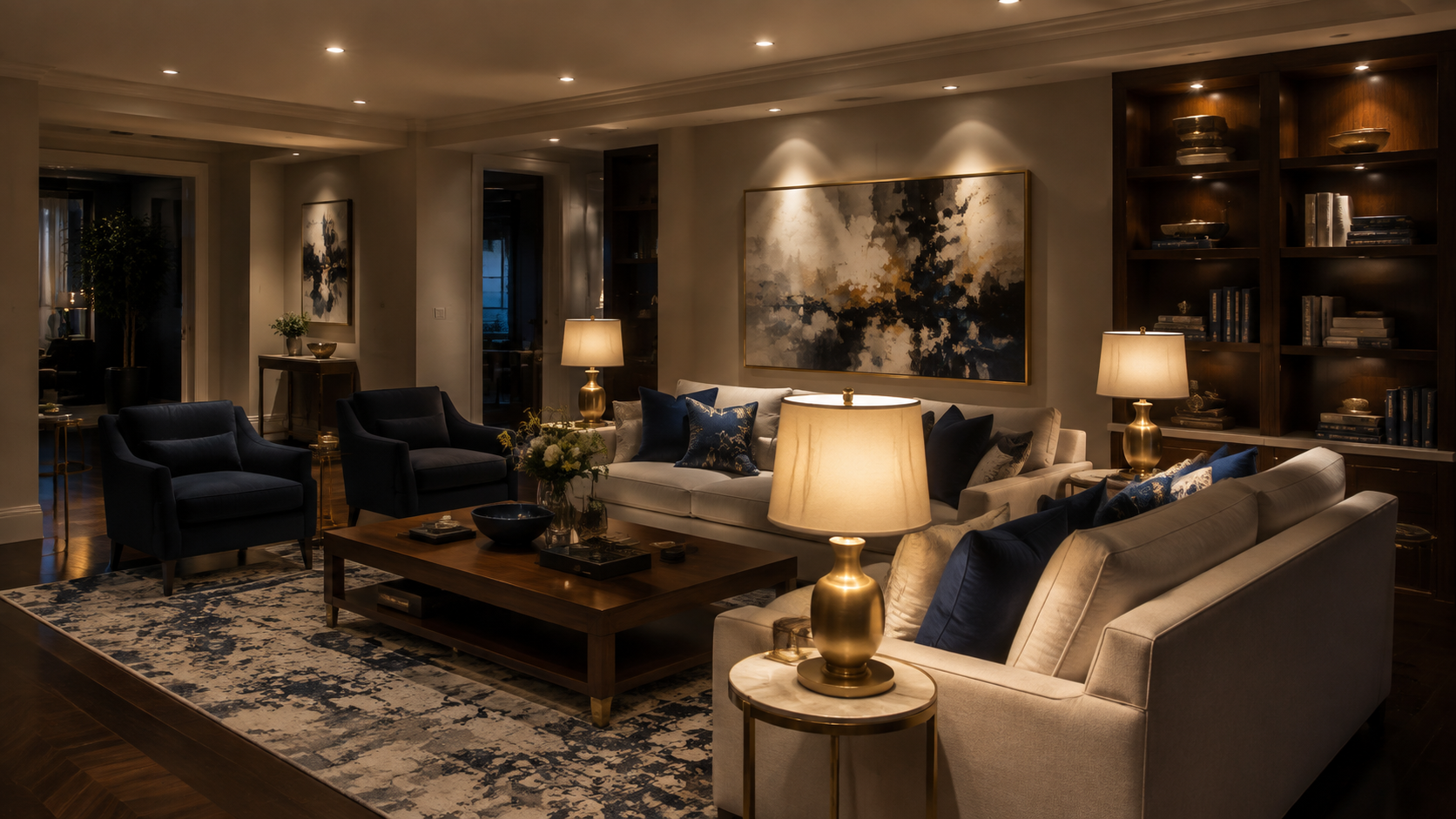 how to layer lighting in a room