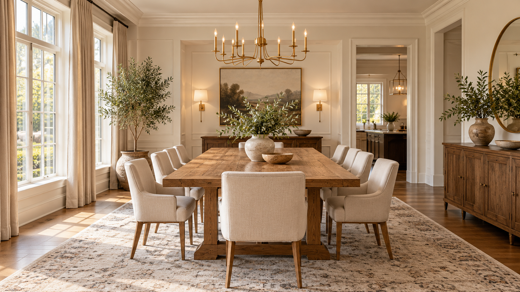 How To Choose The Right Dining Table Size And Shape 13 | Award Winning Interior Designers Washington Dc &Amp; Northern Virginia Areas Dining table with chairs and surrounding room clearance