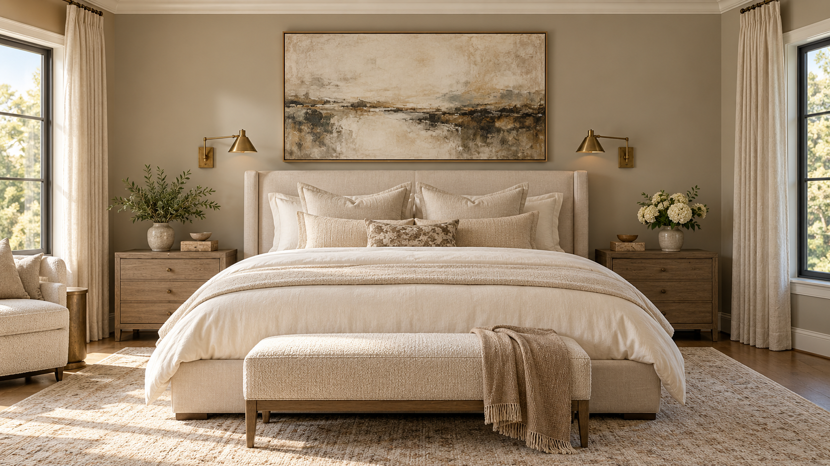 How To Design A Bedroom That Feels Restful And Put-Together 11 | Award Winning Interior Designers Washington Dc &Amp; Northern Virginia Areas Calm bedroom with layered lighting and textiles